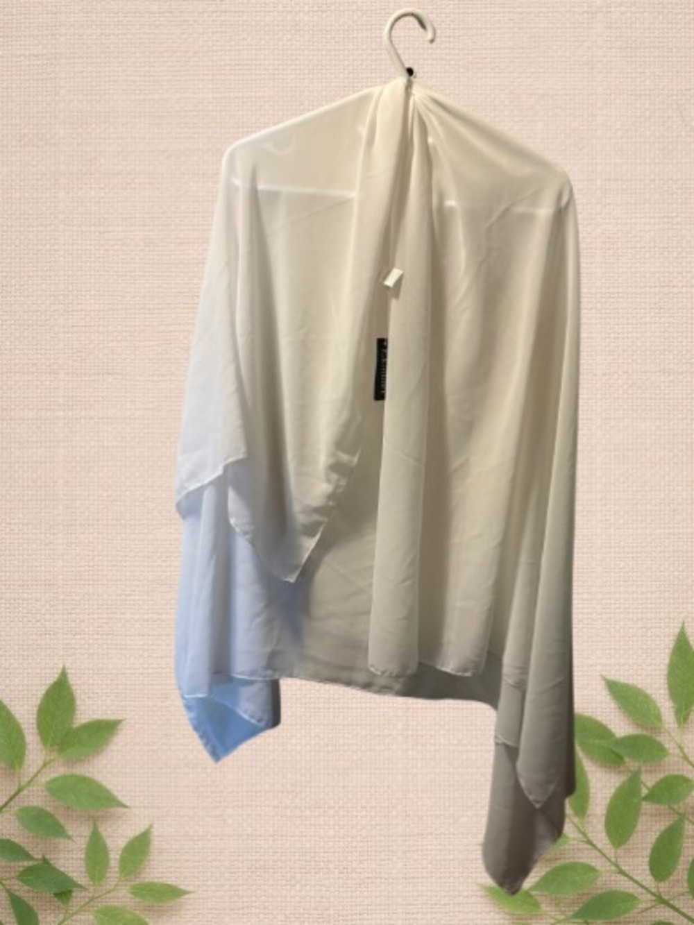 Ekouaer White Chiffon Sarong – Size M, Lightweight Sheer Beach Wrap